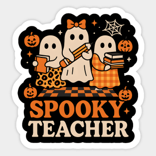 Spooky Teacher Ghost Halloween School Graphic Gift Sticker